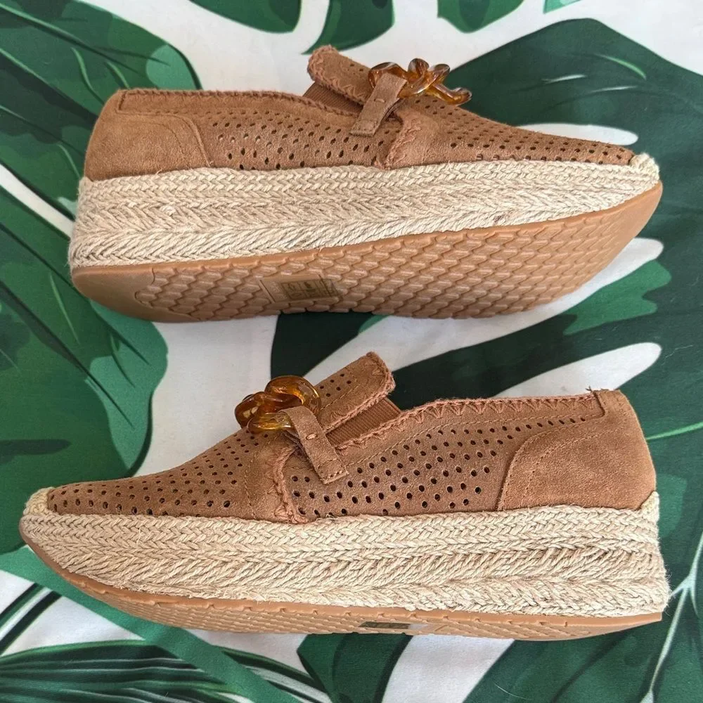 * Dolce Vita Brown Espadrilles with Amber Accent
